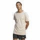 Men’s Short Sleeve T-Shirt Adidas 3 Stripes Beige (L)