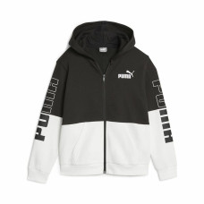 Sudadera con Capucha y Cremallera Unisex Puma Negro