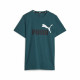 Child's Short Sleeve T-Shirt Puma Ess+ 2 Col Logo Dark green