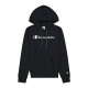 Sudadera con Capucha Mujer Champion Script Azul oscuro