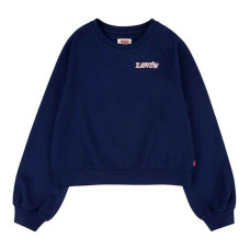Sudadera sin Capucha Niña Levi's Benchwarmer Azul oscuro