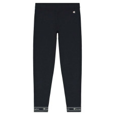 Mallas Deportivas de Mujer Champion Crop Logo Tape W Azul oscuro