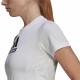 Women’s Short Sleeve T-Shirt Adidas Primeblue D2M Logo Sport  White