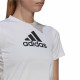 Women’s Short Sleeve T-Shirt Adidas Primeblue D2M Logo Sport  White