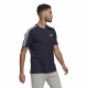 Men’s Short Sleeve T-Shirt Essentials 3 bandas Adidas Legend Ink Blue Dark blue