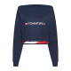 Women’s Sweatshirt without Hood Tommy Hilfiger Crop V Neck Dark blue