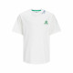 Child's Short Sleeve T-Shirt Jack & Jones Jorcole Back Print White Green
