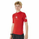 Children’s Short Sleeve T-Shirt Rip Curl Corps L/S Rash Vest  Red Lycra Surf