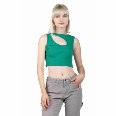 Camiseta de Manga Corta Mujer 24COLOURS Casual Verde