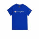 Child's Short Sleeve T-Shirt Champion Crewneck Blue