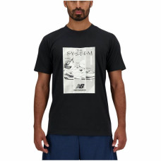 Camiseta de Manga Corta Hombre New Balance Essentials  Negro