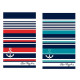 Toalla de Playa Secaneta Skot Azul Jacquard Terciopelo