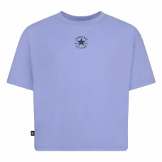 Child's Short Sleeve T-Shirt Converse Chuck Patch Boxy Violet
