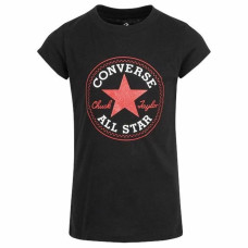 Camiseta de Manga Corta Infantil Converse Timeless Chick Patch Negro