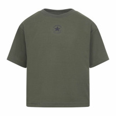 Child's Short Sleeve T-Shirt Converse Chuck Patch Boxy Olive
