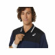 Men’s Short Sleeve Polo Shirt Asics Court Navy Blue