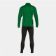 Tracksuit for Adults Joma Sport Danubio II Black Green Children's Men 2 Pieces