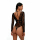 Leotard Black Limba  Long Sleeve Sade Black