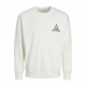 Men’s Sweatshirt without Hood Jack & Jones Jjmystic White Brown