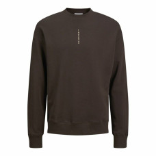 Sudadera sin Capucha Hombre Jack & Jones Jjmicah Neck Mulch Marrón
