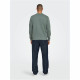 Men’s Sweatshirt without Hood Only & Sons Onsdan Unshed Reg Crew Neck Dark green