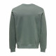 Men’s Sweatshirt without Hood Only & Sons Onsdan Unshed Reg Crew Neck Dark green
