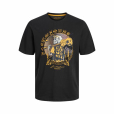 Camiseta de Manga Corta Hombre Jack & Jones skull Rock Crew Negro