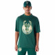 Camiseta de Manga Corta Hombre New Era NBA PANEL OS Milwaukee Bucks Verde Claro