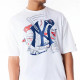 Camiseta de Manga Corta Hombre New Era MLB FOOD GRPHC OS New York Yankees Blanco