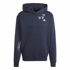 Sudadera con Capucha Hombre Adidas Bl Fl Hd Q3 Fl Azul Azul marino