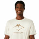 Camiseta de Manga Corta Asics Fujitrail Logo Ss Top Beige