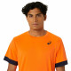 Camiseta Deportiva de Manga Corta Asics Court Ss Top Naranja Tenis