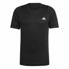 Camiseta de Manga Corta Hombre Adidas Run Icons 3S T Negro