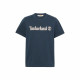 Camiseta de Manga Corta Hombre Timberland Kennebec River Camo Linear Logo Azul