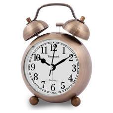 Reloj-Despertador Analógico Timemark Bronce (9 x 13,5 x 5,5 cm)