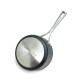 Saucepan with Lid Amercook Black Terracotta Oven Stainless steel Aluminium (Ø 18 cm)