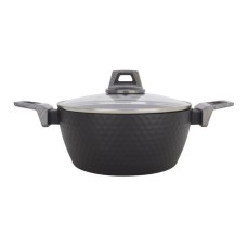 Cacerola Con Tapa Amercook Negro Aluminio (Ø 24 cm)