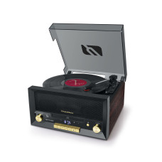 Tocadiscos Mustek Marrón Negro
