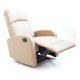 Reclining Armchair Astan Hogar Relax Manual Light brown Synthetic Leather