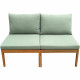 Sofá de Jardín Alma Marrón Verde Madera de acacia 124 x 70 x 77,5 cm