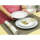 Dinnerware Set Rice grain White Black Porcelain 18 Pieces
