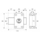 Cerradura Yale YV25DE-45 Beige Metal 19,5 x 7 x 14 cm Puertas Ø 23 mm