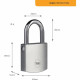 Key padlock Yale Brass Steel Rectangular Silver