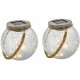 Solar lamp Lumisky Crack Ball Cord Transparent (2 Units)