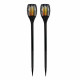 Set of solar garden torch lights Lumi Garden Maity Sun Mini Black Plastic 70 cm (2 Units)