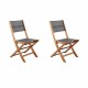 Garden chair Acacia Grey (2 Units)