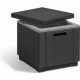 Mesa auxiliar Allibert by KETER Ice Cube graphite 42 x 42 x 41 cm Gris
