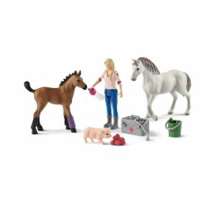 Animales Schleich Vet visiting mare and foal Plástico Caballo