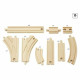 Pista de tren Brio Intermediate Evolution Set Madera 16 Piezas