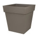 Maceta EDA Tuscan Taupé Plástico Cuadrado Cuadrada Ø 50 cm (49,5 x 49,5 x 52,5 cm)